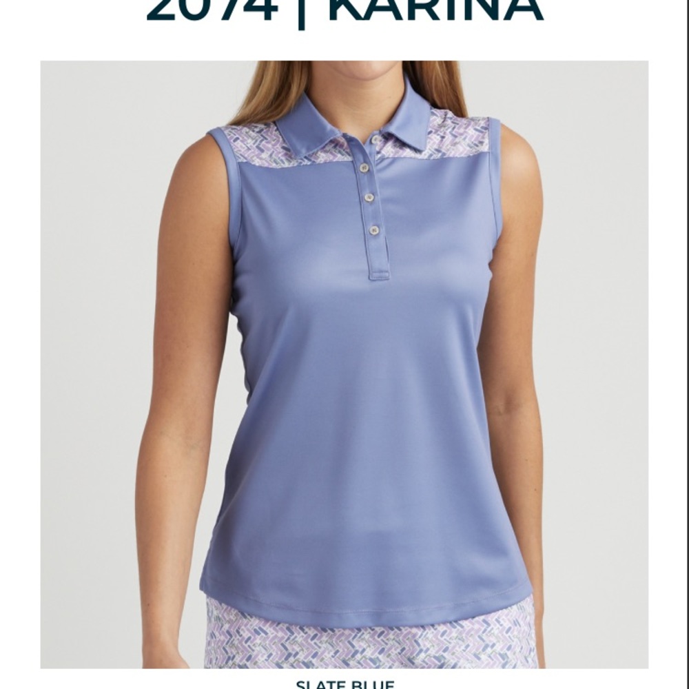 NWT Bermuda Sands ladies sleeveless golf top.